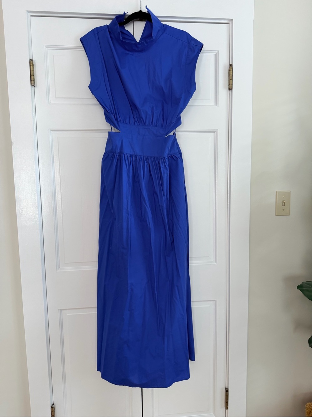 Sincerly Ours Cobalt Blue Cutout Maxi Dress